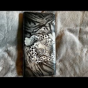 Leopard wallet by Anna. (Item 006)